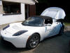 White Tesla Roadster