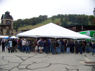 Workshop Tent and Crowd